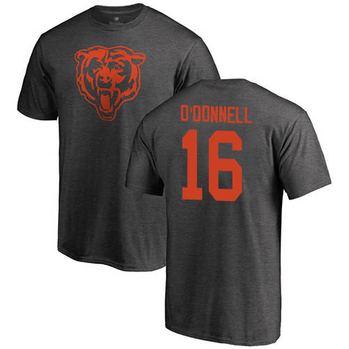 Chicago Bears Men Ash Pat O Donnell One Color NFL Football #16 T Shirt